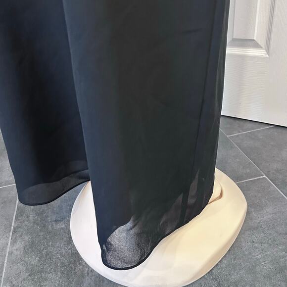 Metaphor Women’s Sheer Overlay Wide Leg Pants – Black, Size M - Picture 3 of 6
